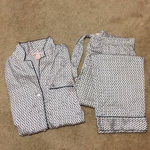 VS Satin Gray & Pink Pajamas